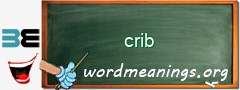 WordMeaning blackboard for crib